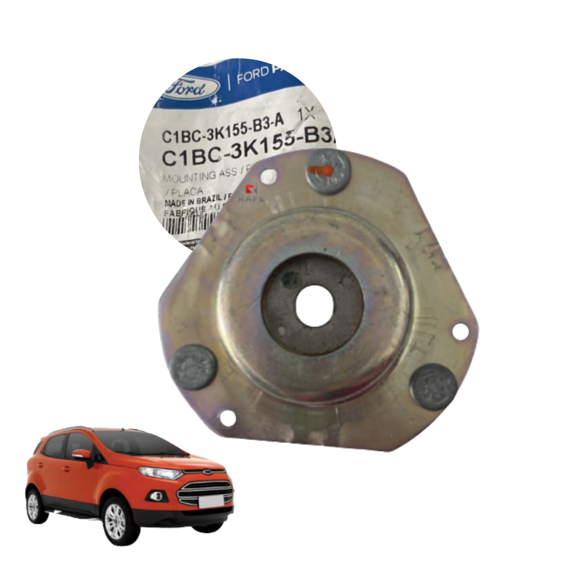 COXIM / PLACA DE MONTAGEM DO AMORTECEDOR DA SUSPENSÃO DIANTEIRA DA ECOSPORT DE 2013 A 2019