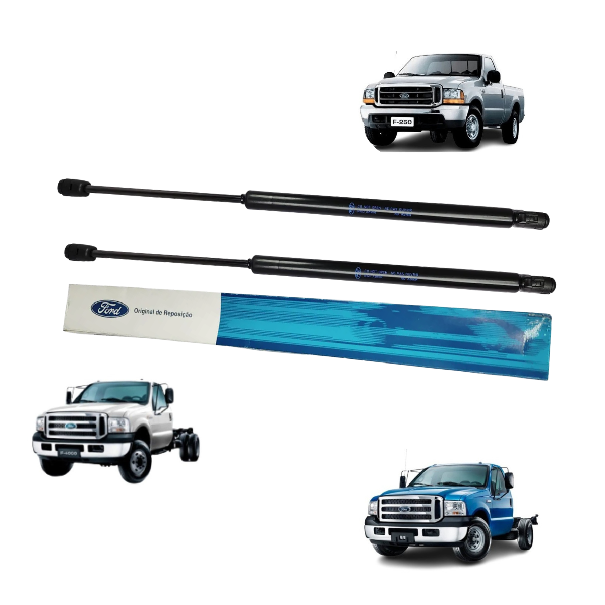 Kit Amortecedor Do Capuz F250 / F350/ F4000