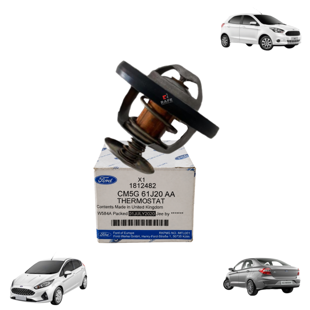 VÁLVULA TERMOSTÁTICA DA CONEXÃO DE ENTRADA D’ÁGUA DO NEW FIESTA E FORD KA