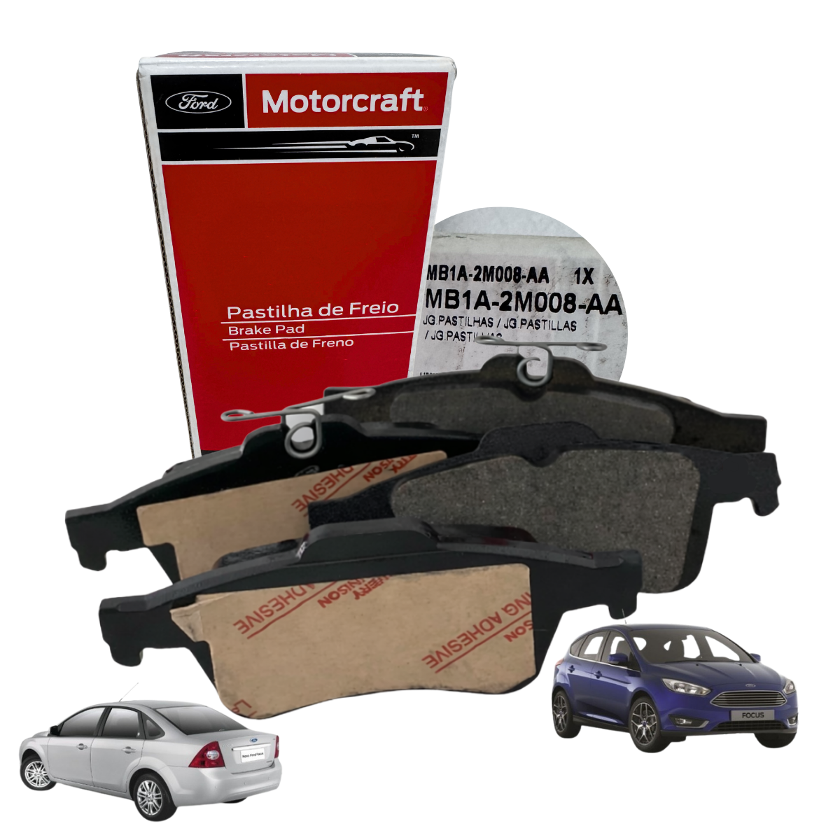 JOGO DE PASTILHAS DO FREIO DA RODA TRASEIRA DO FOCUS