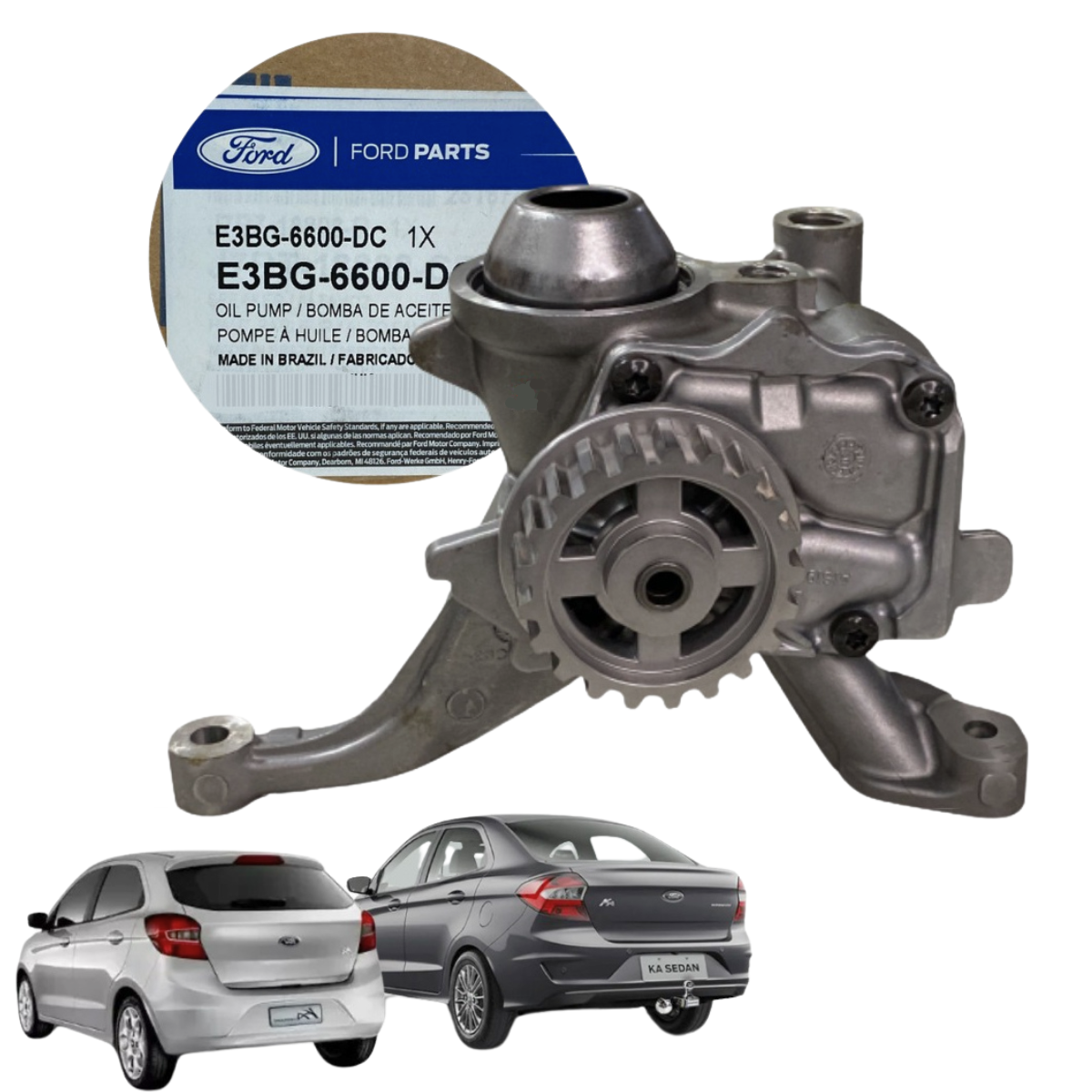 BOMBA DE ÓLEO DO MOTOR DO FORD KA 1.0L FLEX DE 2015 A 2021