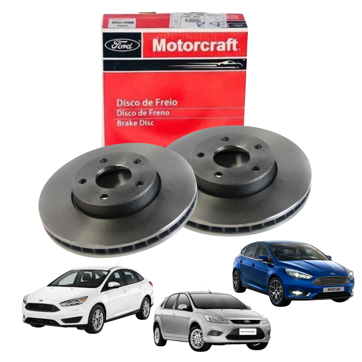 Jogo Discos Freio Dianteiro (ventilado) Focus De 2009 A 2019