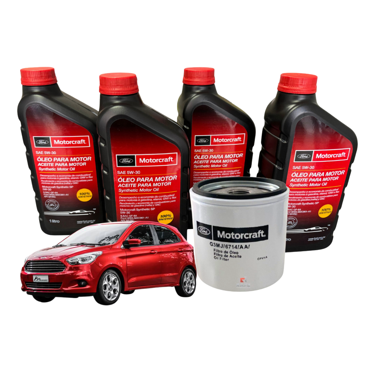 Kit Filtro De Óleo + Óleo Do Ford Ka 1.0l – Original