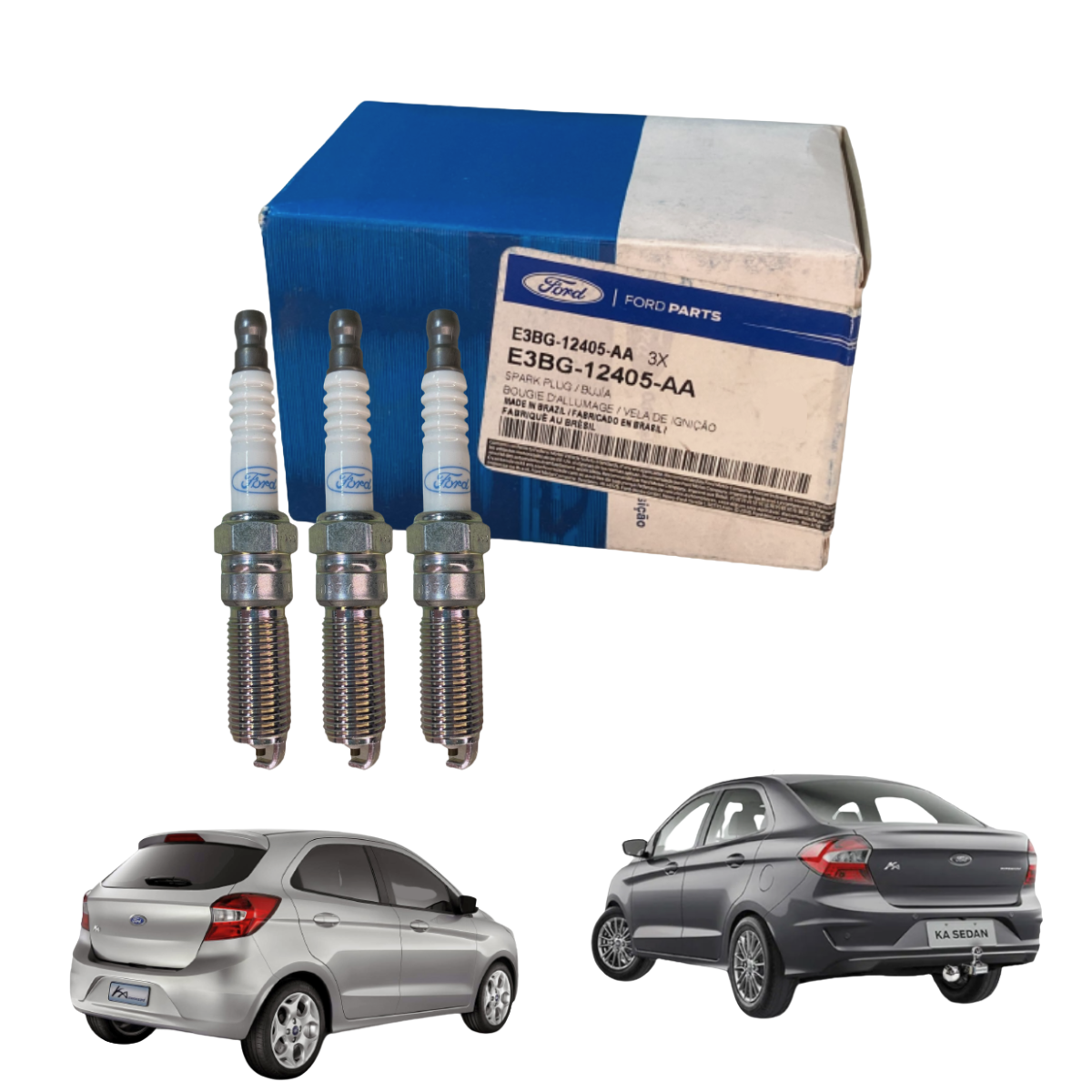 Jogo Vela De Ignição Do Ford Ka 1.0l Tivct 12v Flex Original