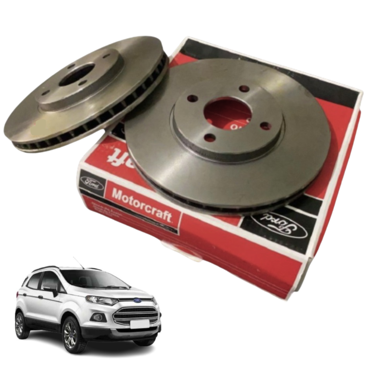 Par Discos Freio Ventilado Dianteiro Ecosport De 2013 Diante