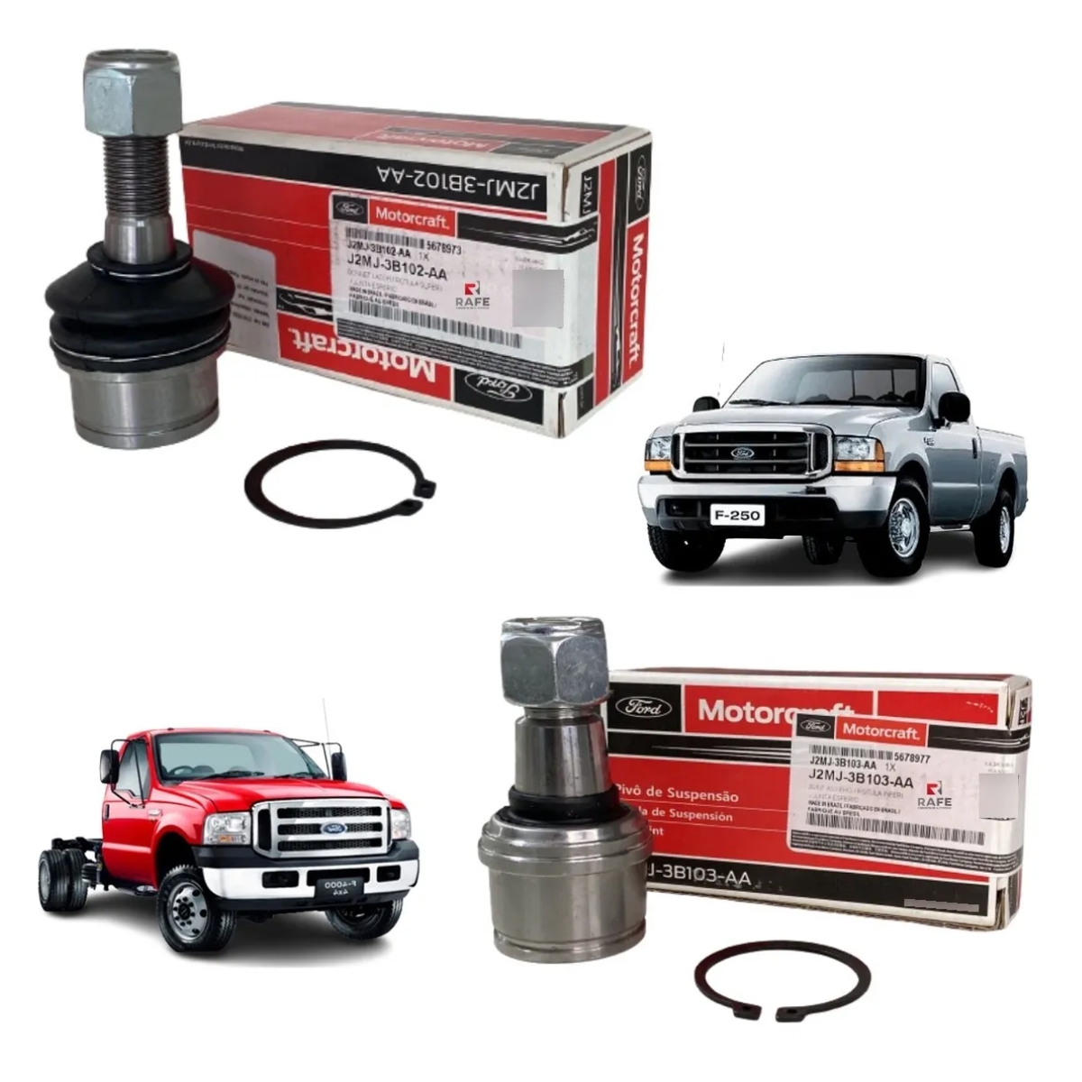 Kit Pivô Superior E Inferior Suspensão Dianteira F350 F4000