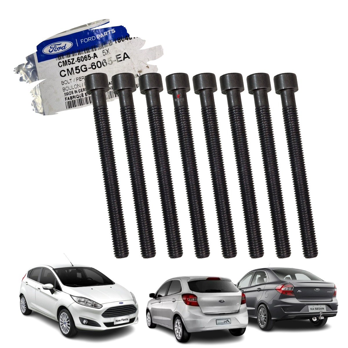 Jogo Parafuso Cabeçote Motor Ford Ka E New Fiesta 1.0l 3cil