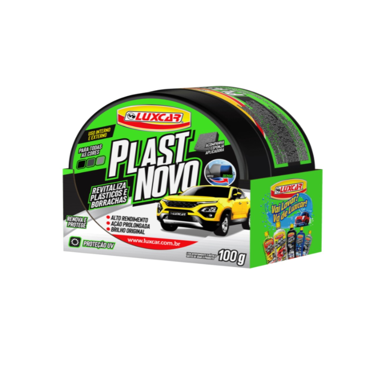 RENOVADOR DE PLASTICOS E BORRACHAS LUXCAR 100g