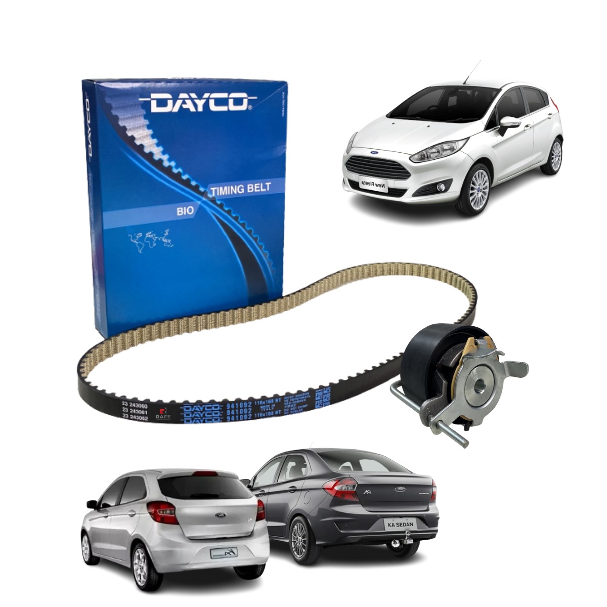 Kit Correia Dentada E Tensor Ford Ka 1.0 E New Fiesta 1.0
