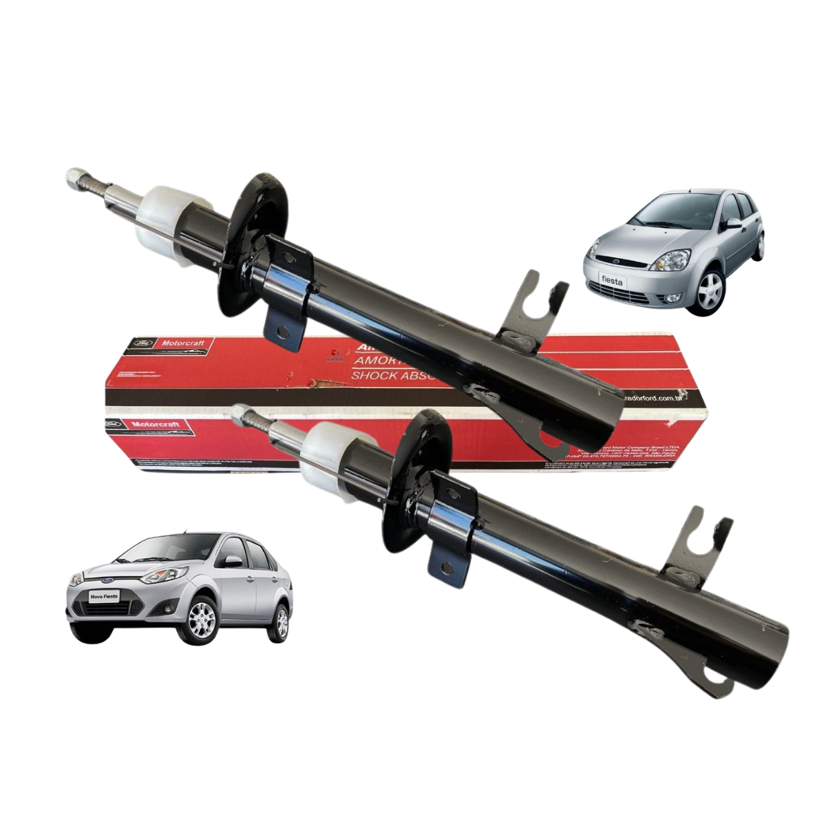 PAR AMORTECEDOR DIANTEIRO DO FIESTA ROCAM 2003 A 2014 BJ3A18045DA