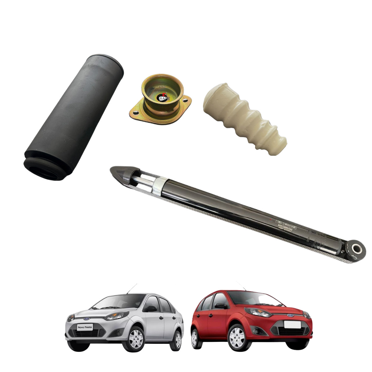 KIT DA SUSPENSÃO TRASEIRA COM AMORTECEDOR DO FIESTA ROCAM BJ3T18045DA