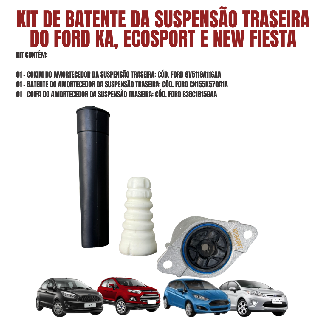 Kit de Batente da Suspensão Traseira do Ford Ka, EcoSport e New Fiesta