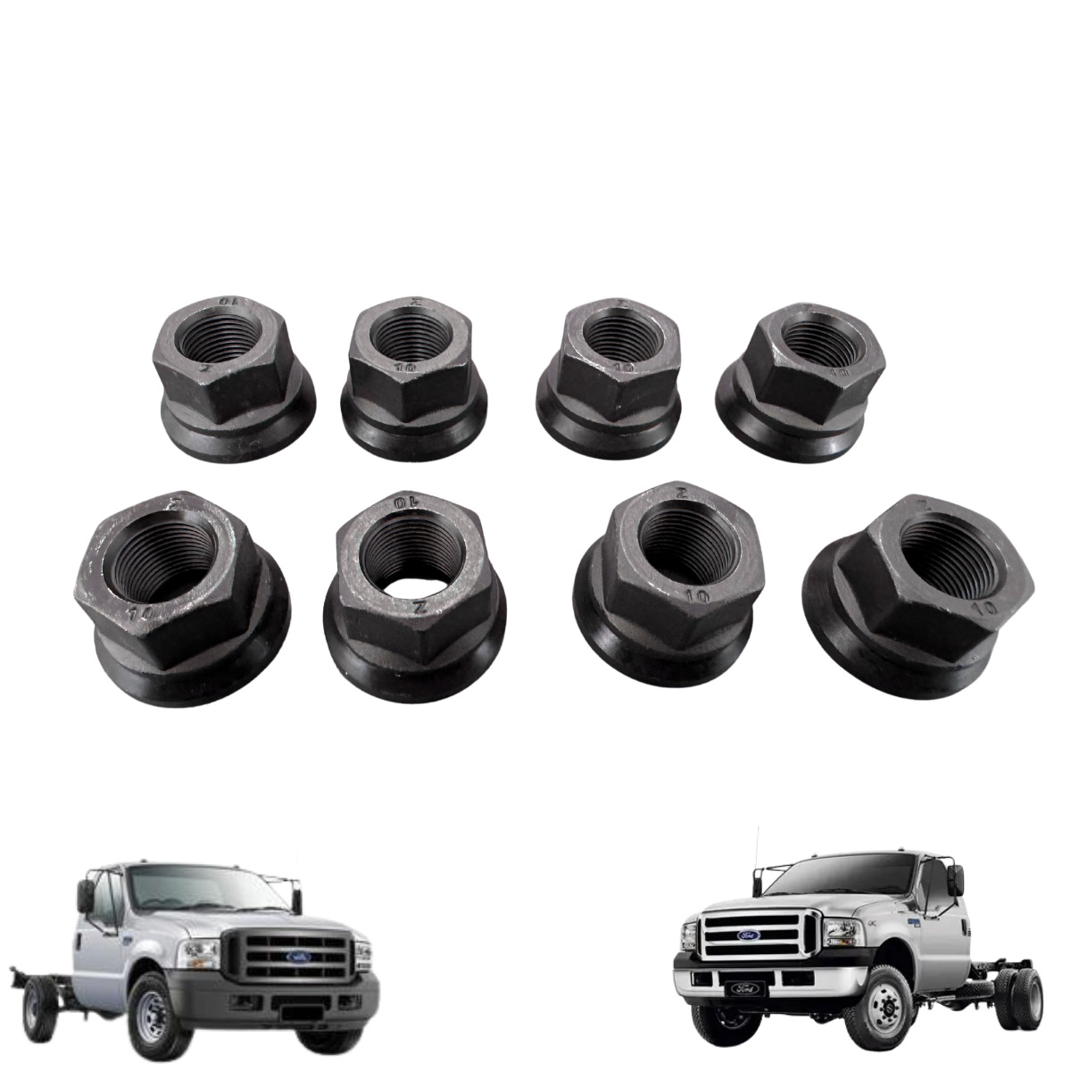 KIT COM 8 PORCAS DAS RODAS DIANTEIRAS E TRASEIRAS DA F4000 4X2 E 4X4