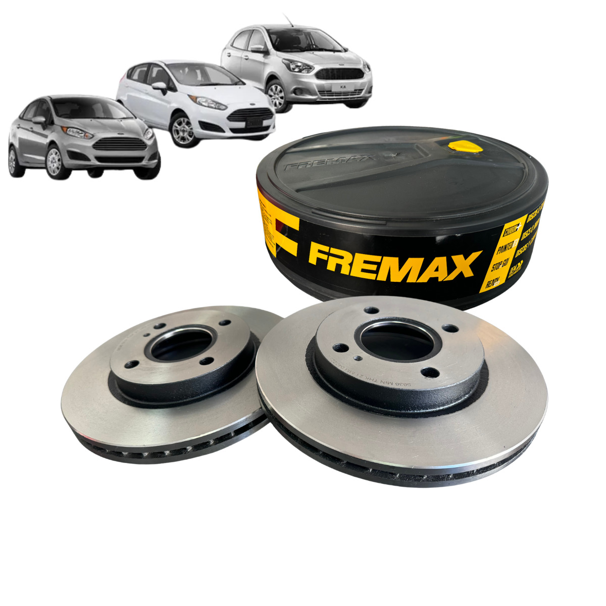 JOGO DE DISCOS DOS FREIOS DAS RODAS DIANTEIRAS DO FORD KA E NEW FIESTA