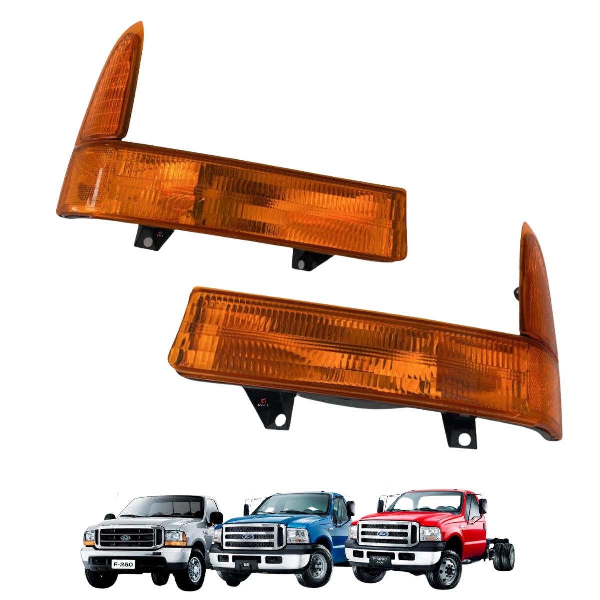 KIT LANTERNA LATERAL DIANTEIRA LD/ LE ÂMBAR DA F250/F350/F4000