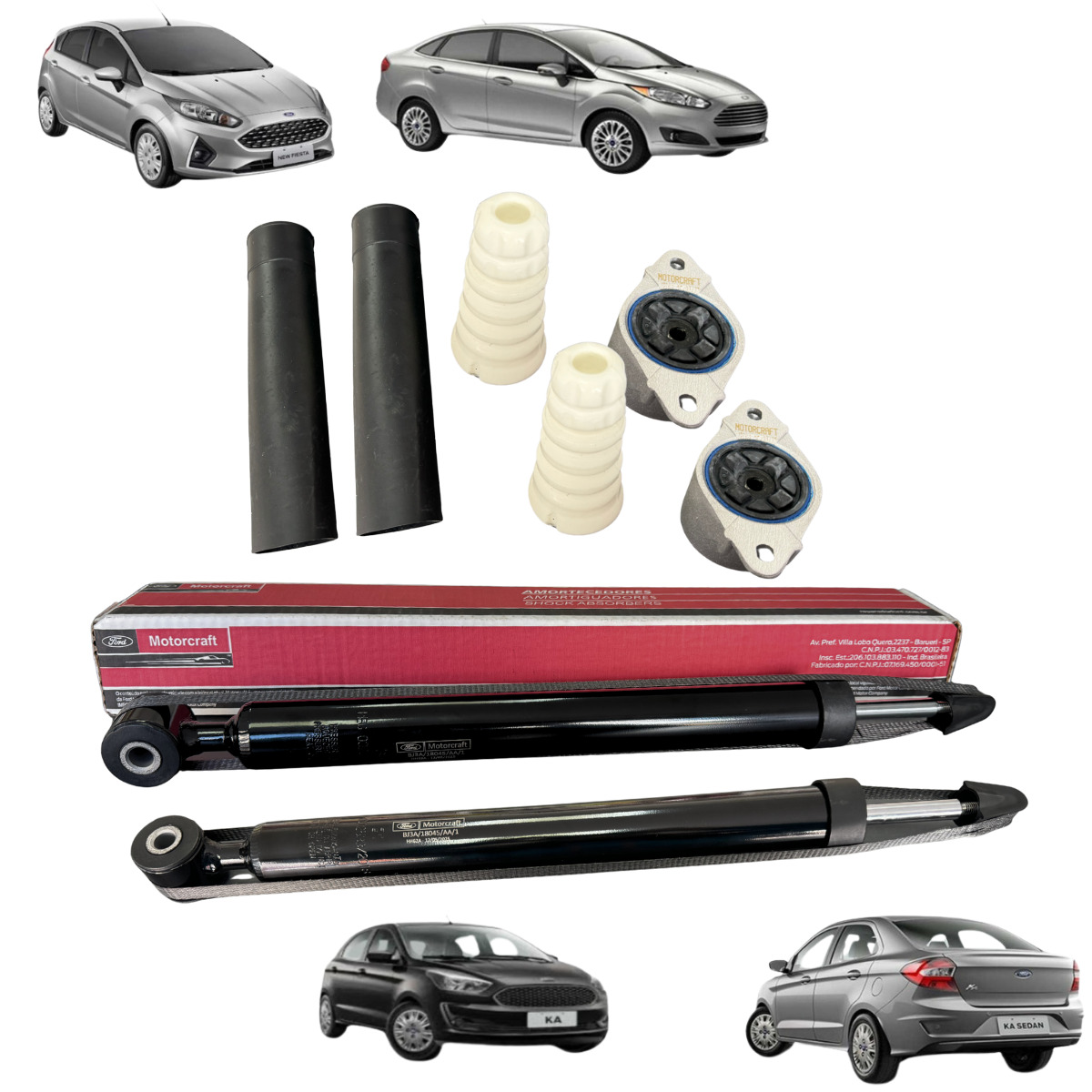 KIT DA SUSPENSÃO TRASEIRA DO FORD KA E NEW FIESTA