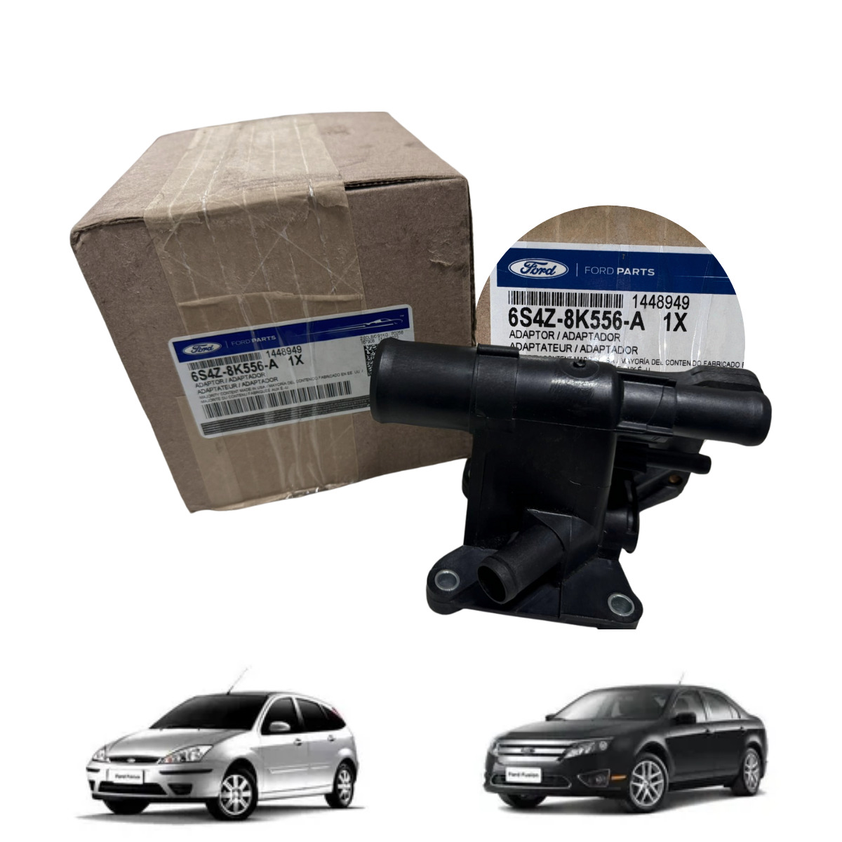 CAVALETE MANGUEIRA SUPERIOR RADIADOR DO FOCUS E FUSION – ORIGINAL FORD
