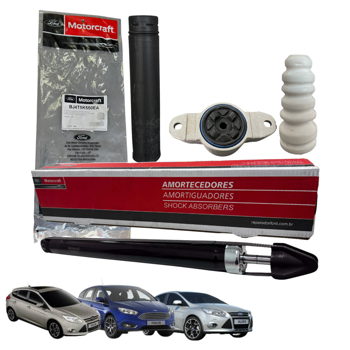 PAR DO KIT BATENTE DO AMORTECEDOR TRASEIRO DO FOCUS 2014 A 2019 (MOTORCRAFT)