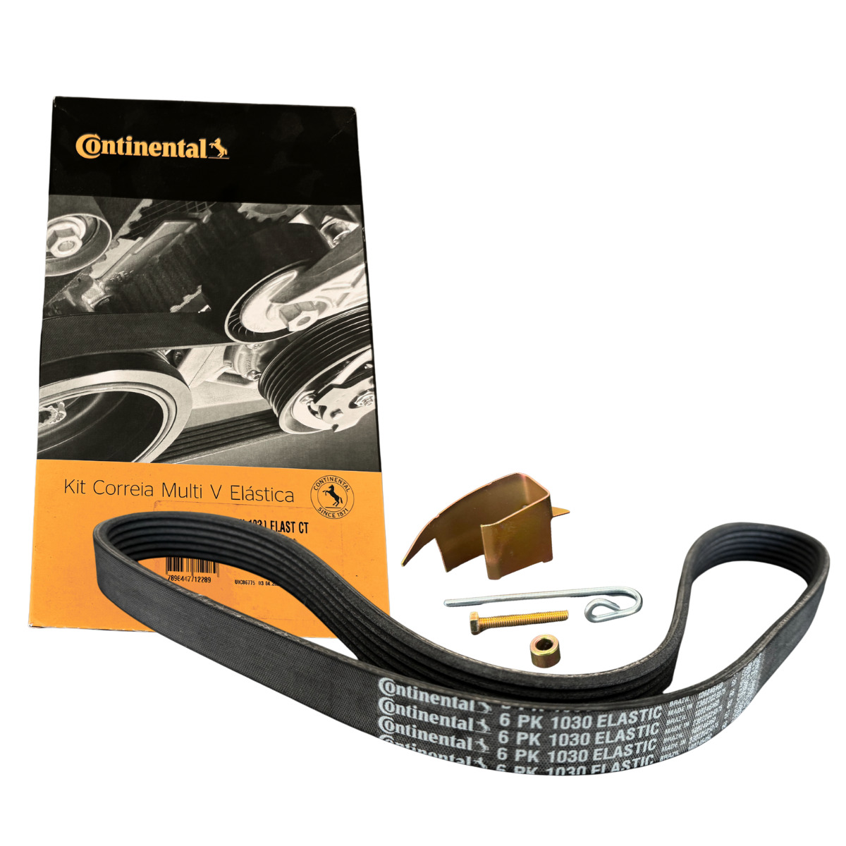 CORREIA DO MOTOR COM FERRAMENTAS MULTI V ELÁSTICA DA ECOSPORT, NEW FIESTA, KA – CONTINENTAL 6PK1030