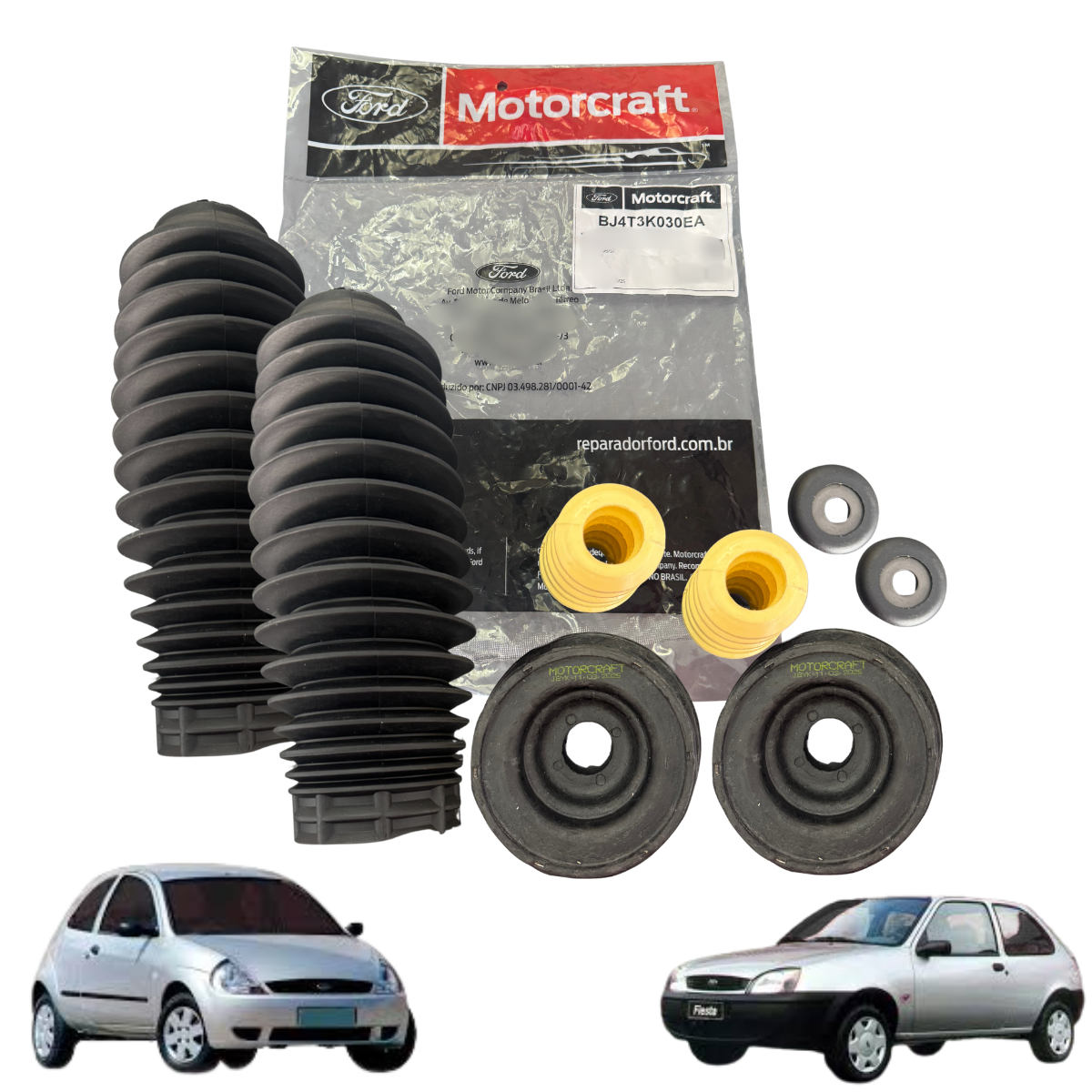 PAR KIT BATENTE DA SUSPENSÃO DIANTEIRA DO FORD KA E FIESTA HATCH – MOTORCRAFT