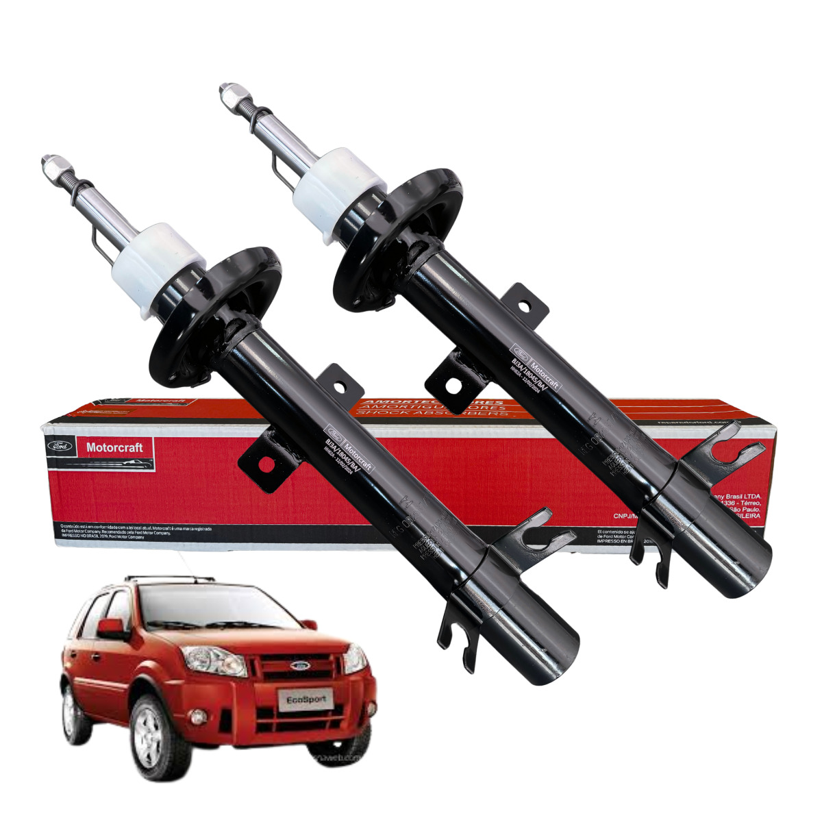 PAR AMORTECEDOR DA SUSPENSÃO DIANTEIRA DA ECOSPORT 2003 A 2012 – MOTORCRAFT