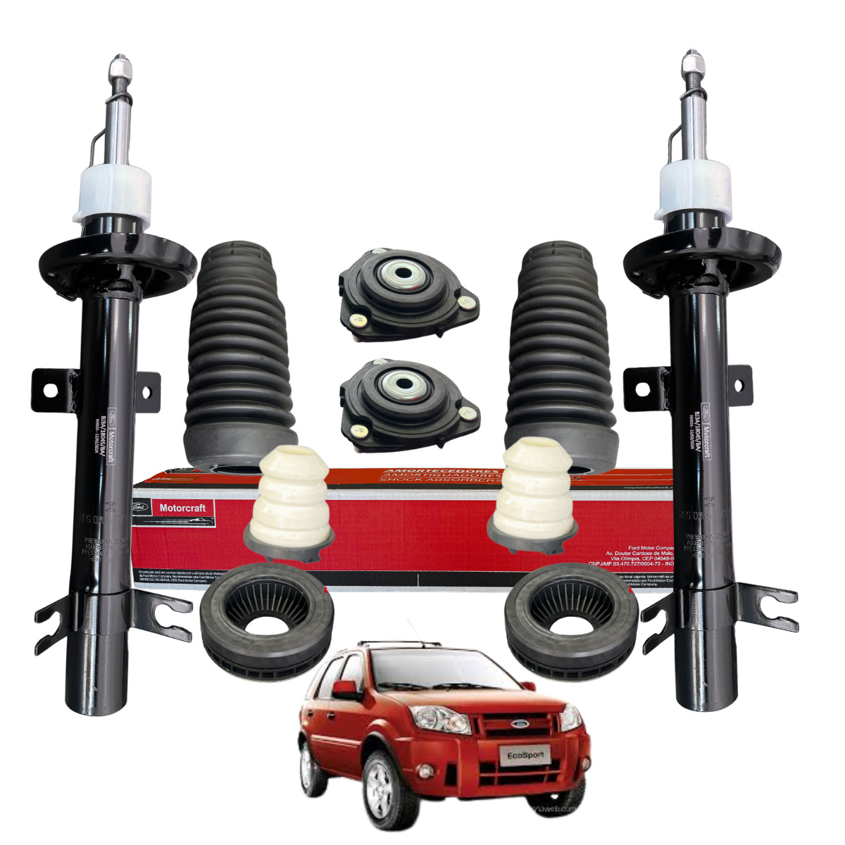 PAR DO JOGO DA SUSPENSÃO DIANTEIRA DA ECOSPORT 2003 A 2012 – MOTORCRAFT