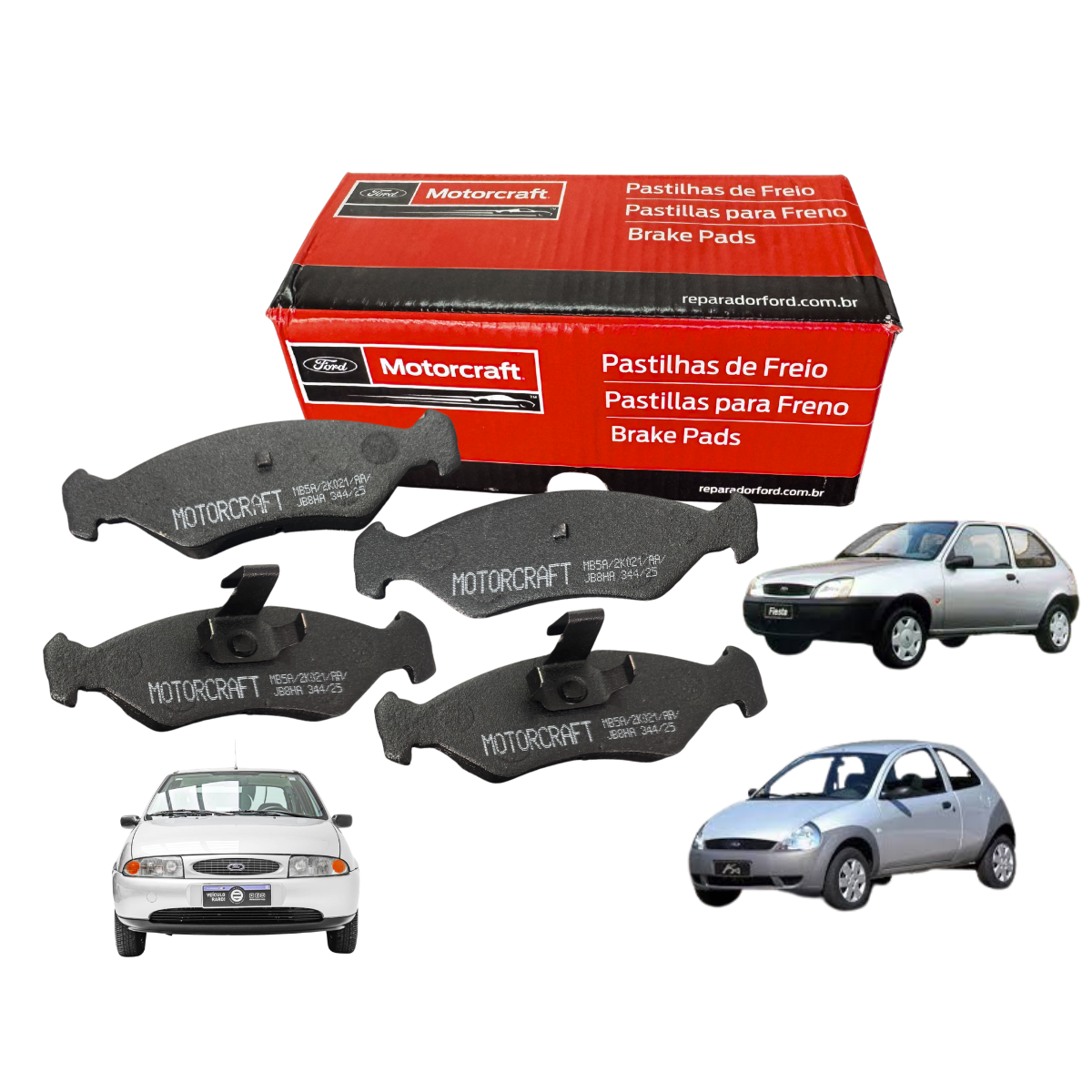 Jogo Pastilhas De Freio da Roda Dianteira Ford Ka e Fiesta 1.0 MB5A2K021AA / 97FU2K021CA