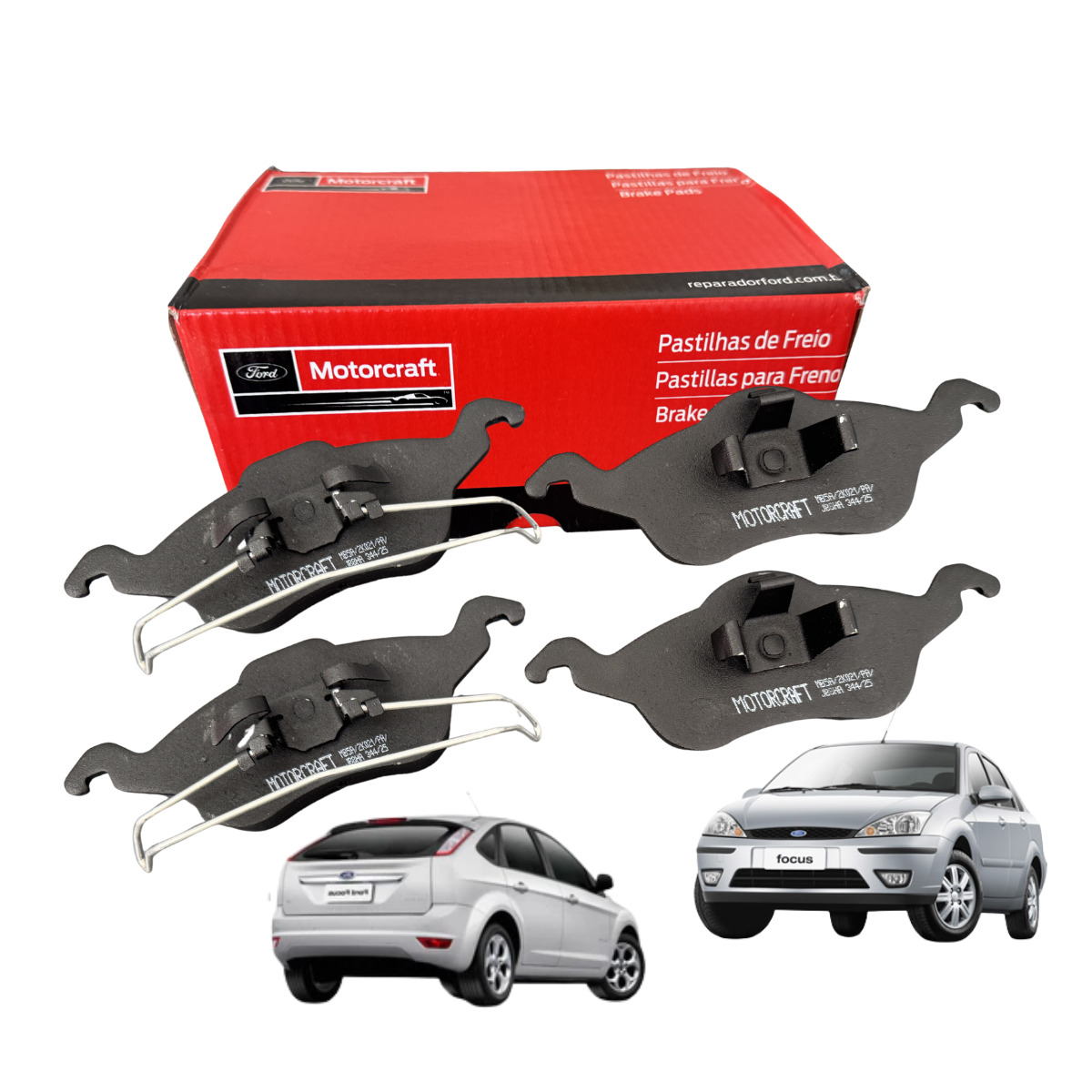 Jogo Pastilhas De Freio da Roda Dianteira Focus 2000 a 2009 MB5A2K021PA/ 4S452K021AA