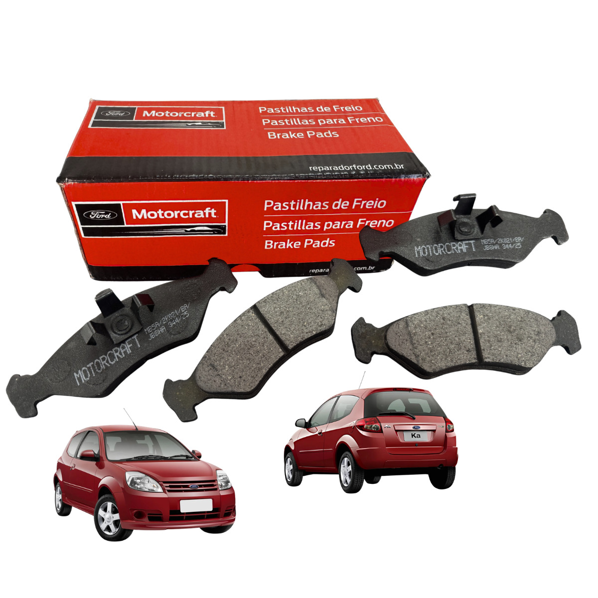 Jogo Pastilhas De Freio da Roda Dianteira Ford Ka 2010 a 2013 MB5A2K021BA / 9S552K021AA