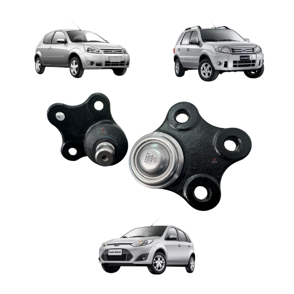 PAR DO PIVÔ SUSPENSÃO DIANTEIRA ECOSPORT, FIESTA E FORD KA