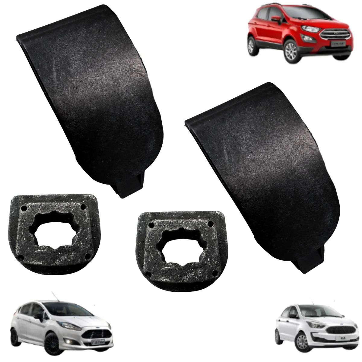 Par Coxim E Trava Superior Radiador Ecosport, Ford Ka, New Fiesta