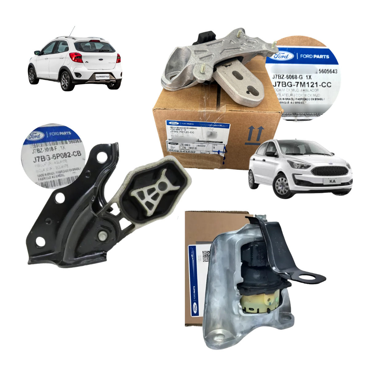 Kit Coxim do Motor Cambio Superior e Inferior Ford Ka 2019 A 2021  – ORIGINAL FORD